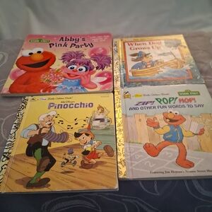 Bundle Of 4 Childrens Books 1 SESAME STREET & 3 A FIRST LITTLE GOLDEN BOOK